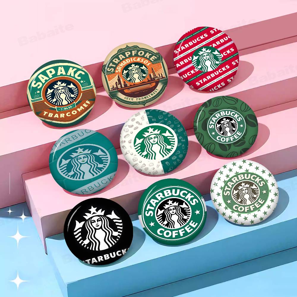 Coffee Tea Logo - เข็มกลัดโลโก้ Starbucks สุดเท่ แบบสั่งทำพิเศษ ลายการ์ตูนอนิเมะ สไตล์วินเทจ