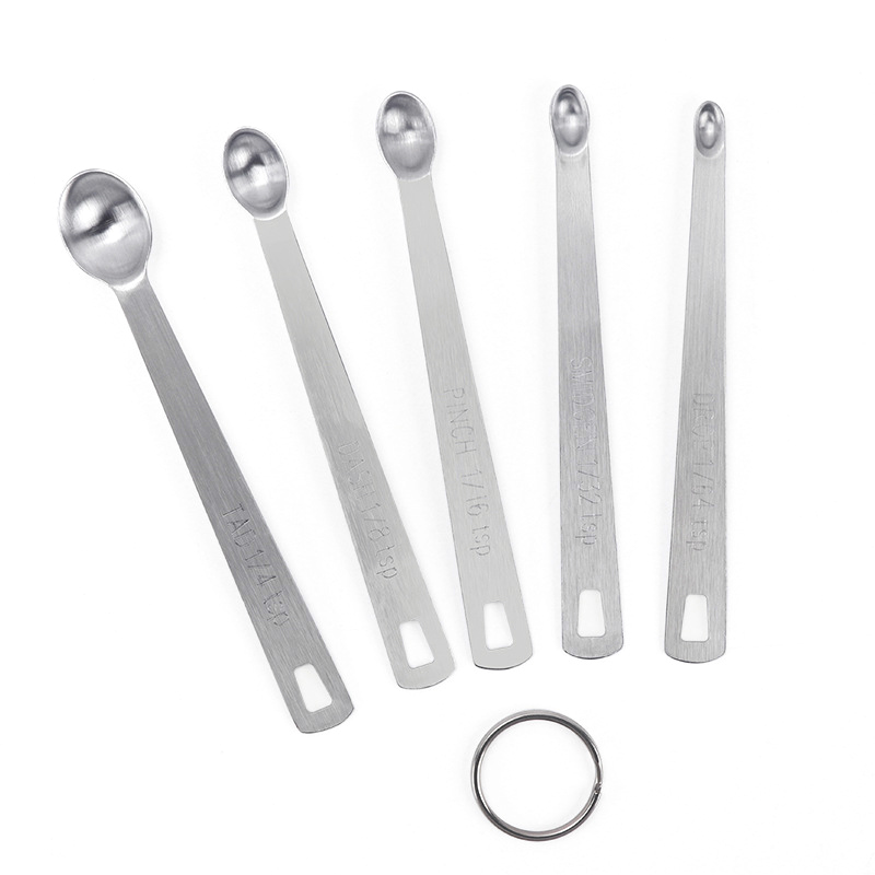 Coffee Tea Spoon - 5ชิ้น/เซ็ตขนาดเล็กวัดช้อนกาแฟช้อนชาเครื่องปรุงรสหลายขนาดเครื่องมือห้องครัวอุปกรณ์เสริม