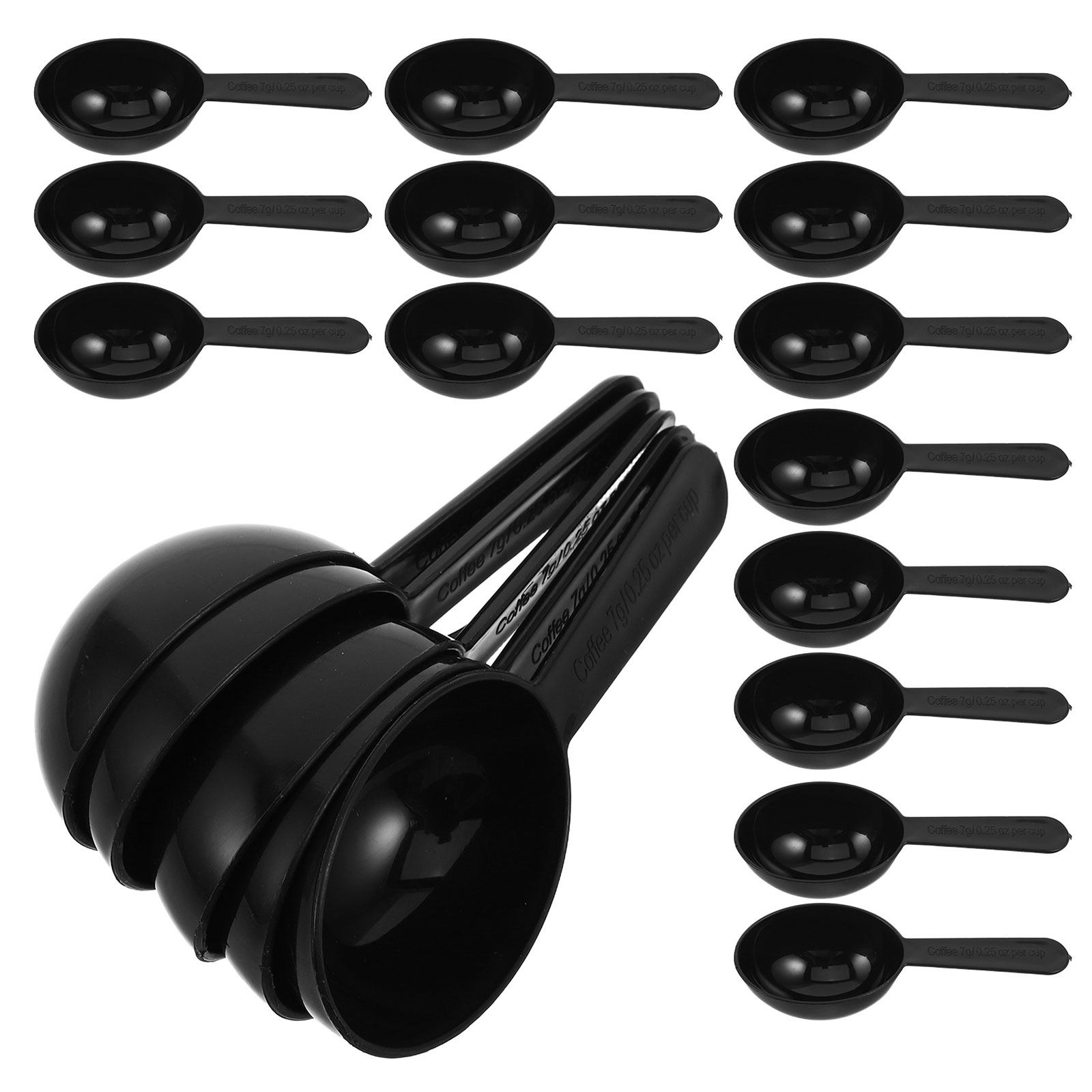 Coffee Tea Spoon - ช้อนตวงกาแฟ 100 ชิ้น สีดำ ด้ามสั้น สำหรับตวงเมล็ดกาแฟ
