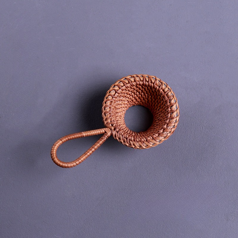 Tea Strainer Mesh - ที่กรองชาหวาย ที่กรองชาทำมือ พร้อมตาข่ายละเอียด สไตล์ธรรมชาติ สำหรับชงชาใบชาแบบหลวม ใช้ในครัวเรือน