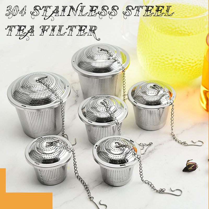 Tea Strainer Mesh - 304 สแตนเลสสตีลชากรองตาข่ายหมุนล็อคเกรดอาหารกันสนิม Brewing เครื่องมือสําหรับชาใบหลวมเครื่องเทศพิธีพิธีกรรม