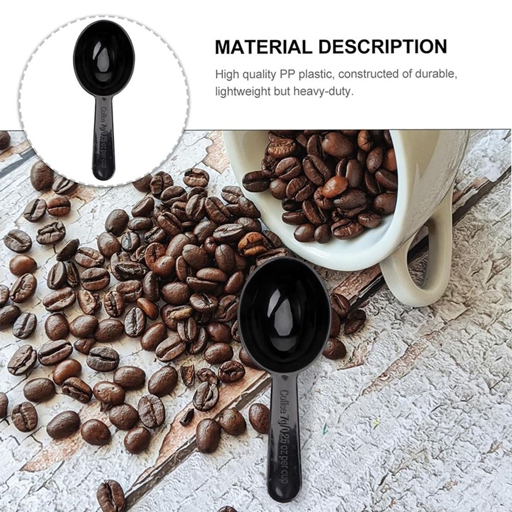 Coffee Tea Spoon - ช้อนตวงพลาสติกแบบพกพา สีดำ 15 มล. ช้อนตวงกาแฟ ช้อนตวงนมผง