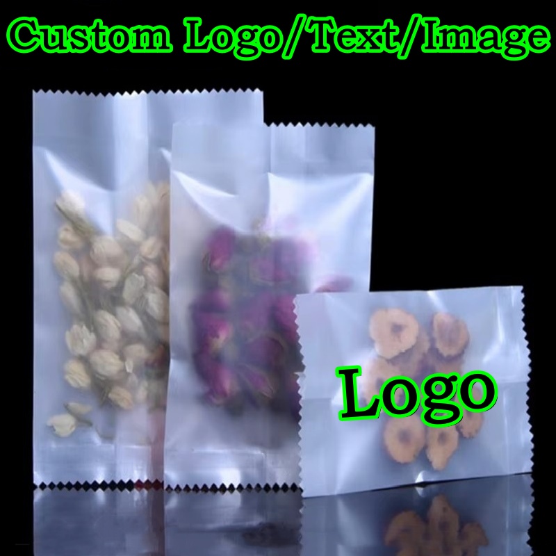 Coffee Tea Logo - ถุงพลาสติกแบบเปิดด้านบน ผิวขุ่น สำหรับซีลความร้อน จำนวน 200 ชิ้น