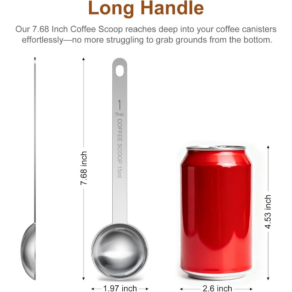 ช้อนตวงกาแฟสแตนเลสด้ามยาว 15 ม - Coffee Tea Spoon บทวิจารณ์และราคา