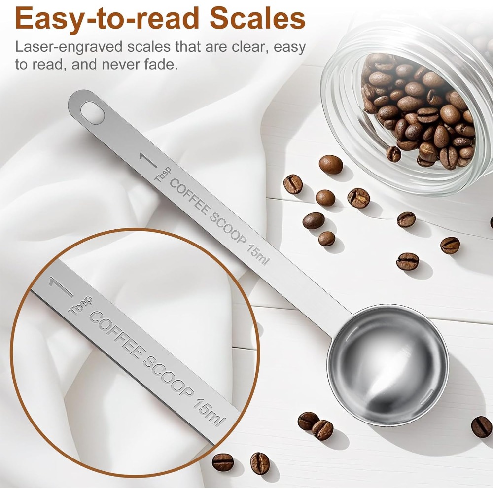 ช้อนตวงกาแฟสแตนเลสด้ามยาว 15 ม - Coffee Tea Spoon บทวิจารณ์และราคา