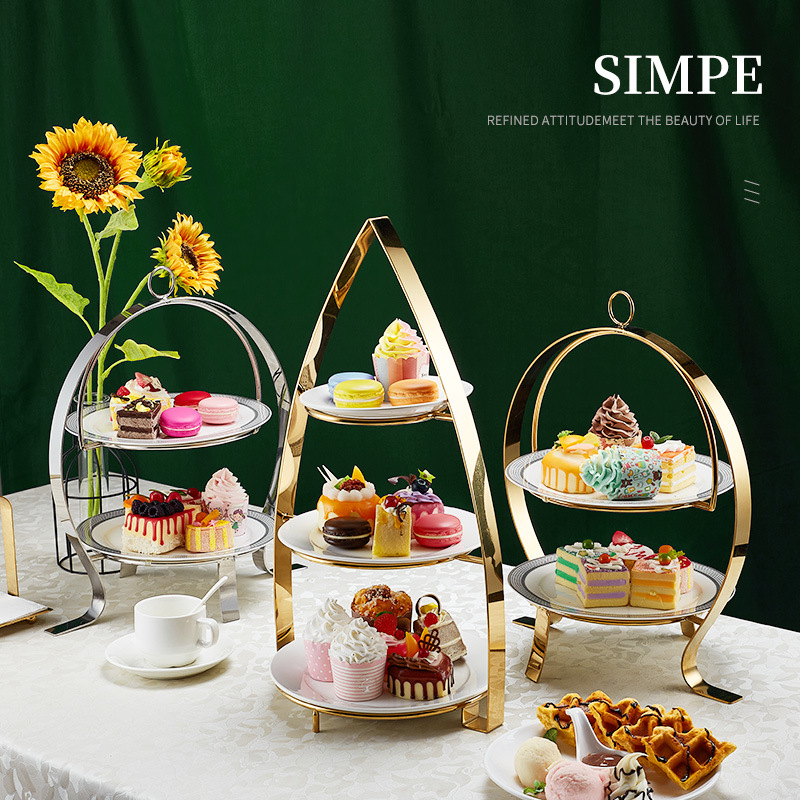 ชั้นวางขนมสามชั้นสแตนเลสสไตล์ย - Coffee Tea Break บทวิจารณ์และราคา