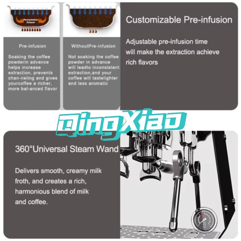 เครื่องชงกาแฟอิตาเลียนกึ่งอัตโ - Coffee Tea Machine For Home บทวิจารณ์และราคา