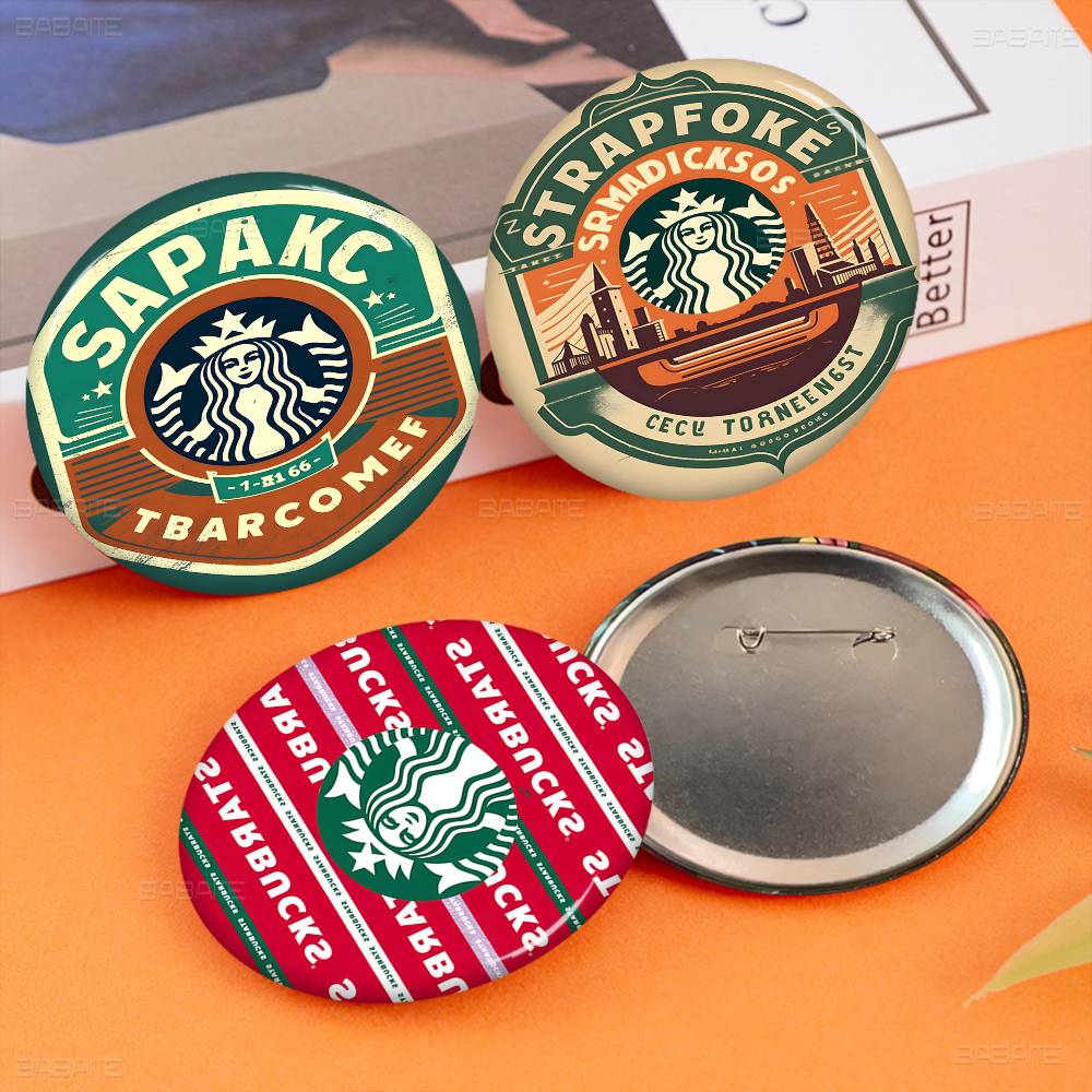 เข็มกลัดโลโก้ Starbucks สุดเท่ - Coffee Tea Logo บทวิจารณ์และราคา