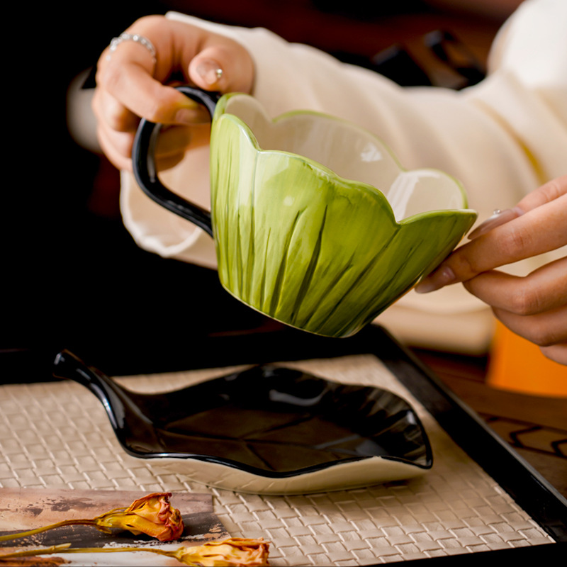 ไม่สม่ําเสมอมือวาดถ้วยกาแฟชุดจ - Coffee Leaves Tea บทวิจารณ์และราคา
