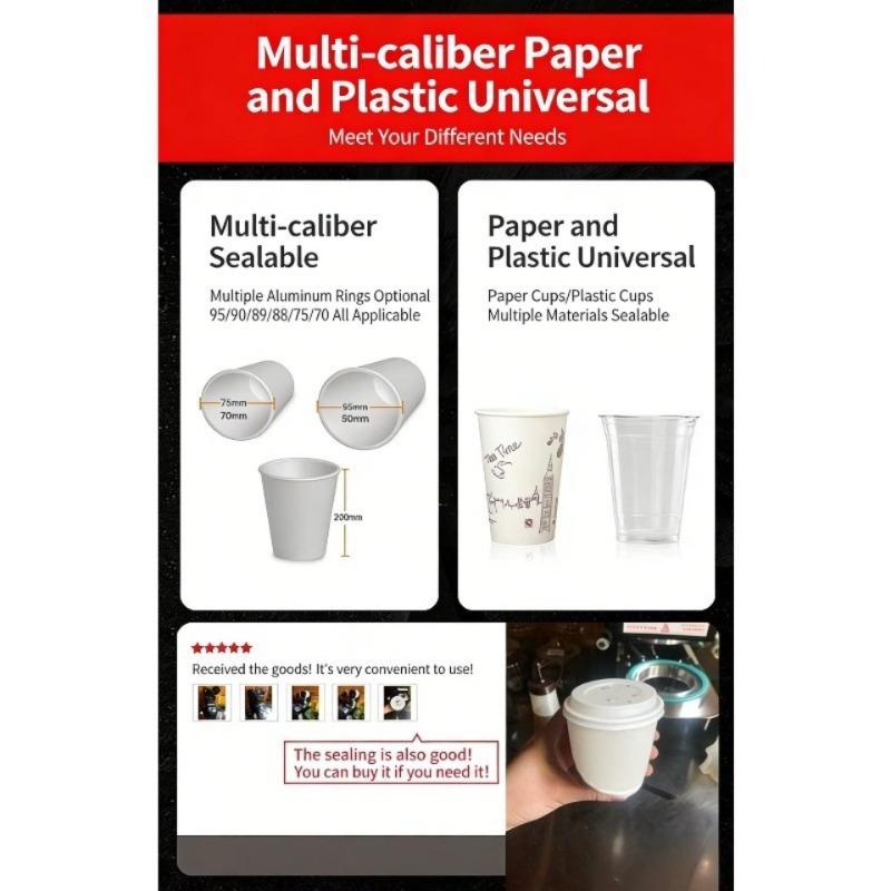 เครื่องซีลฝาพลาสติกอัตโนมัติเช - Coffee Tea Shop บทวิจารณ์และราคา