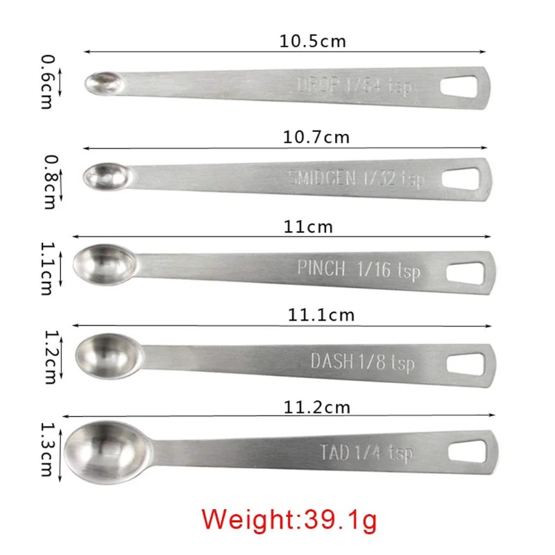 ชุดช้อนตวงขนาดเล็ก 5 ชิ้น/ชุด  - Coffee Tea Spoon บทวิจารณ์และราคา