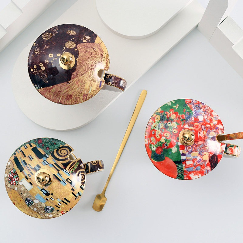 แก้วเซรามิกยุโรปพร้อมฝาและช้อน - Coffee Tea Spoon บทวิจารณ์และราคา