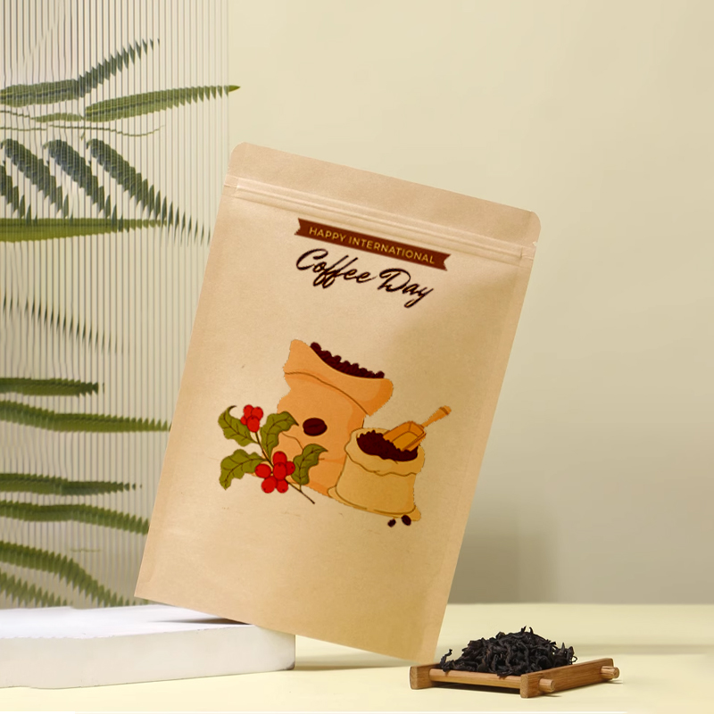 ถุงซิปล็อคพิมพ์ลายกระดาษคราฟท์ - Coffee Tea Logo บทวิจารณ์และราคา