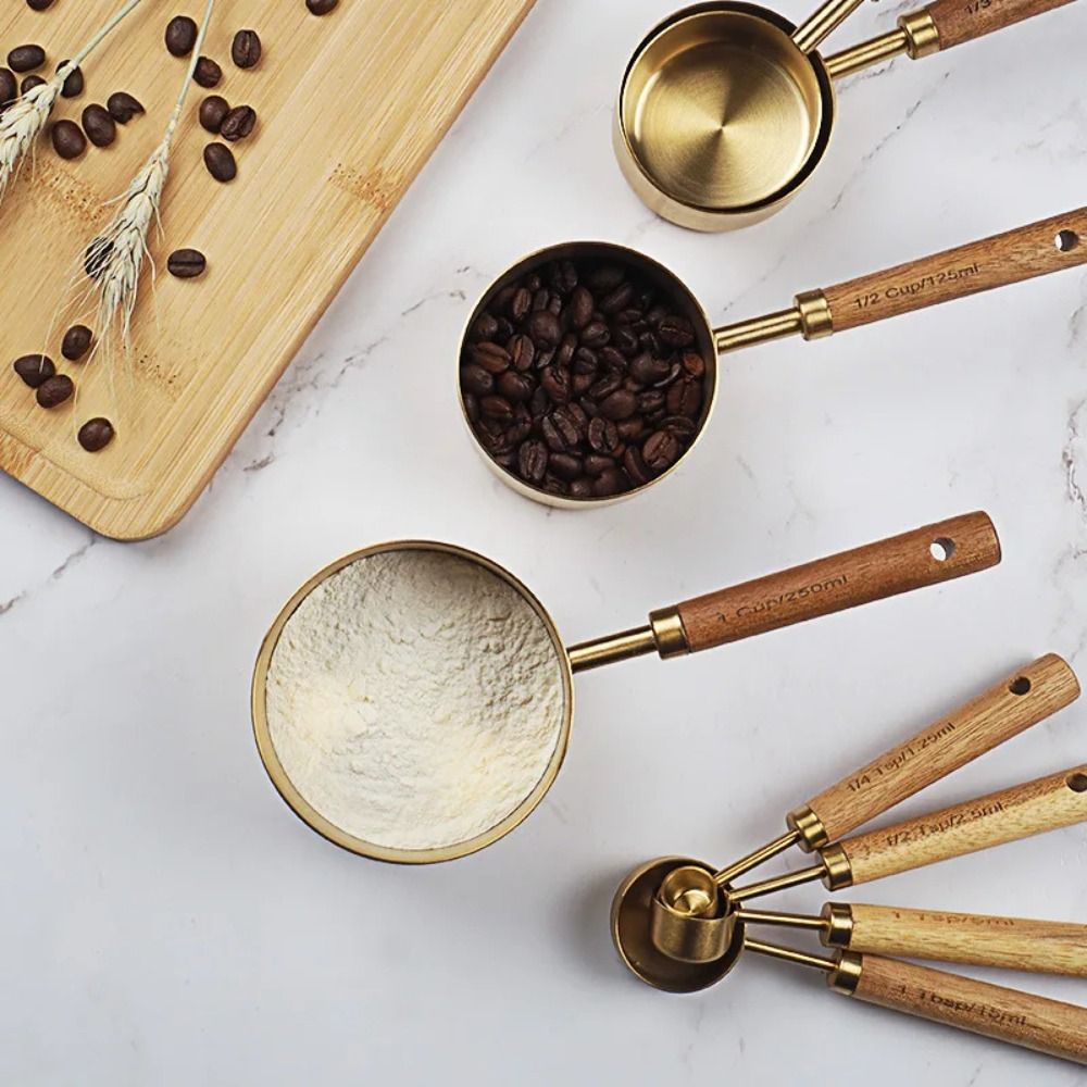 ชุดถ้วยตวงสแตนเลสใหม่ พร้อมช้อ - Coffee Tea Spoon บทวิจารณ์และราคา
