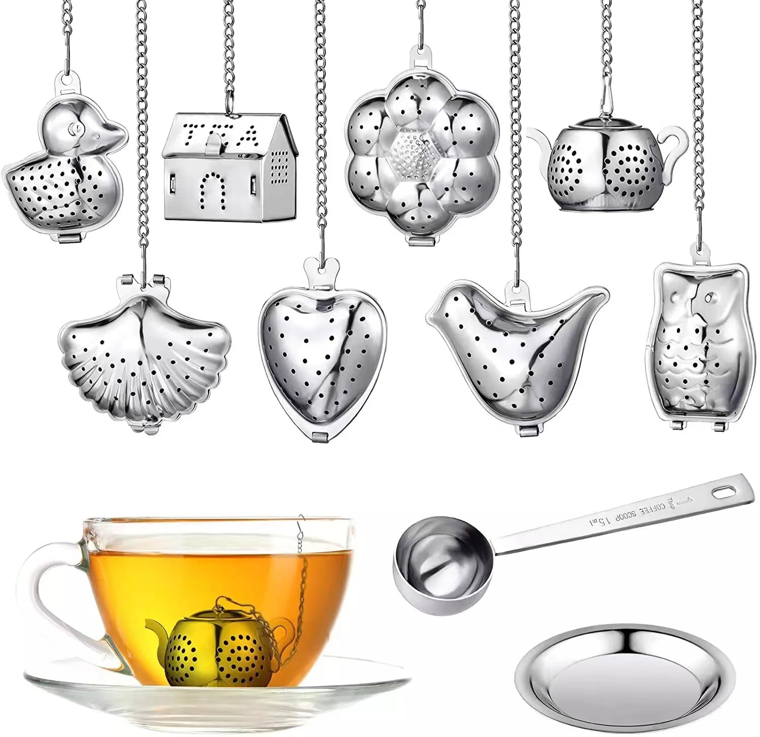 ที่กรองชา ที่กรองชาสแตนเลส ตาข - Tea Strainer Mesh บทวิจารณ์และราคา